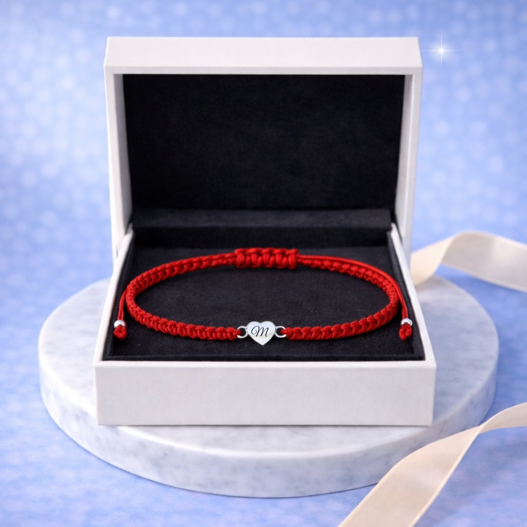 Pack 2 Pulseras Hilo Rojo Plata 925 Personalizadas