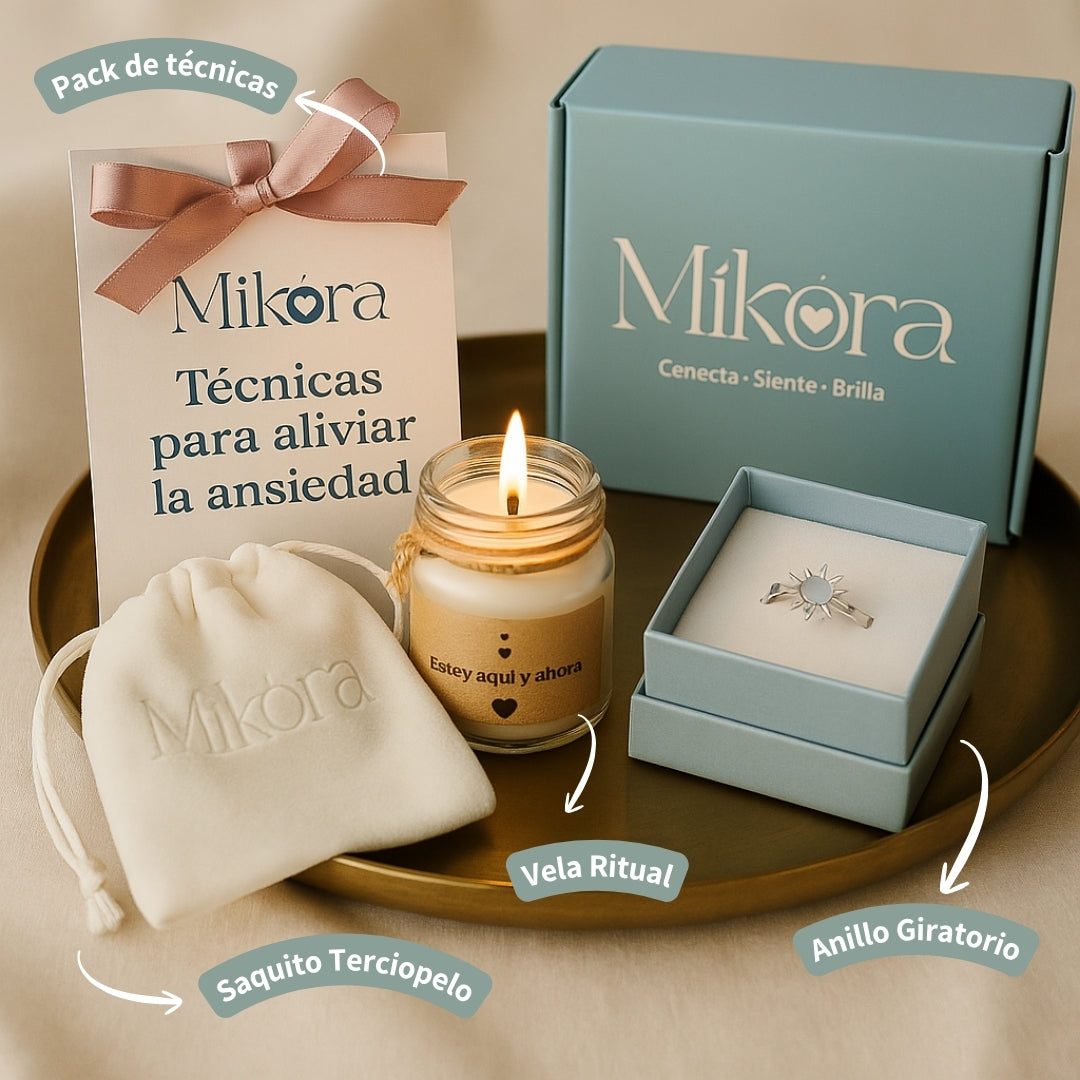 Reduce tu ansiedad: Caja ritual con anillo anti-ansiedad y ritual de calma 🧘‍♀️