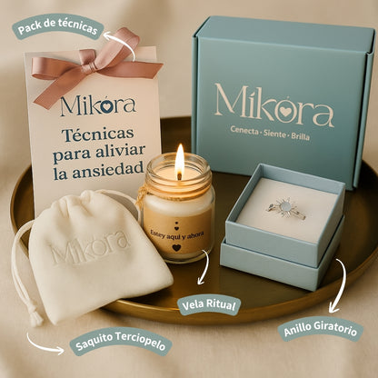 Reduce tu ansiedad: Caja ritual con anillo anti-ansiedad y ritual de calma 🧘‍♀️