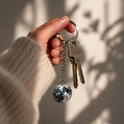 1+1 GRATIS 🎁 Pack 2 Llaveros Luna Luminosa | Para compartir con tu persona especial 🌝
