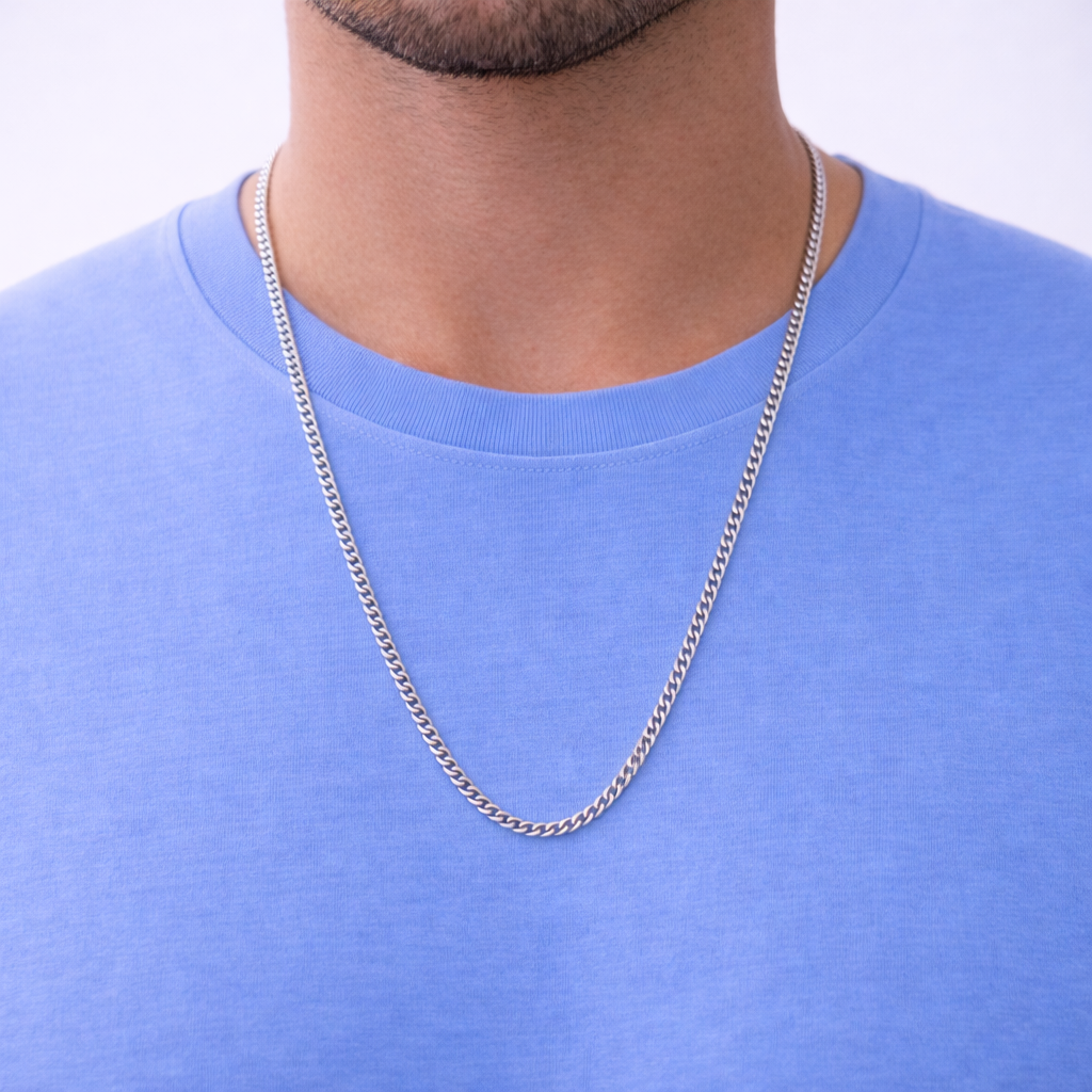 Cadena Cuba de Acero Inoxidable | 50 cm ✨