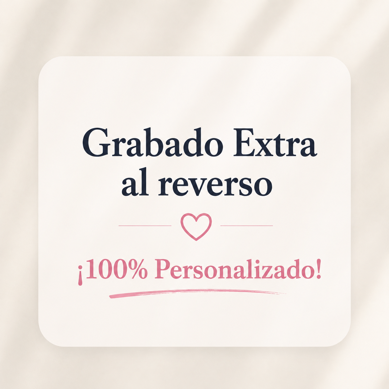 Grabado Extra al Reverso de tu joya 🪄