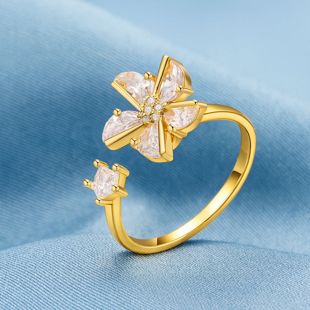 Anillo Flor Ajustable: Alivia tu estrés y ansiedad 🧘♀️