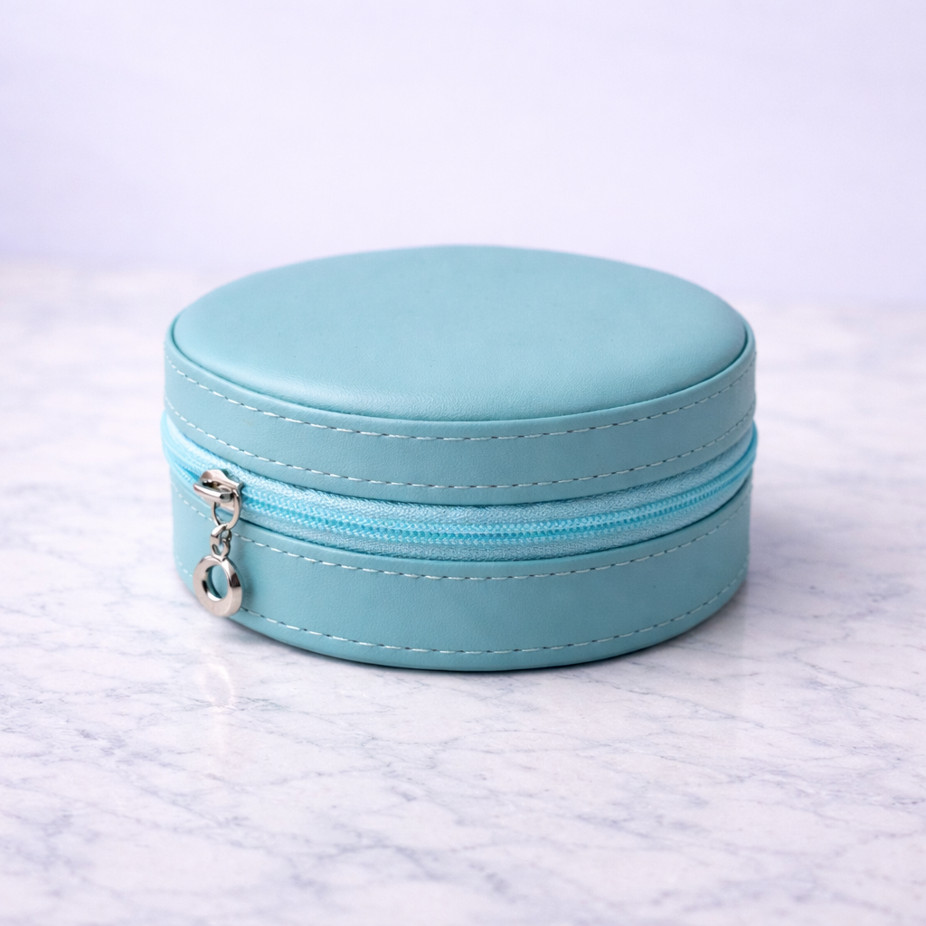 Joyero Circular Celeste | Calma que Organiza ✨