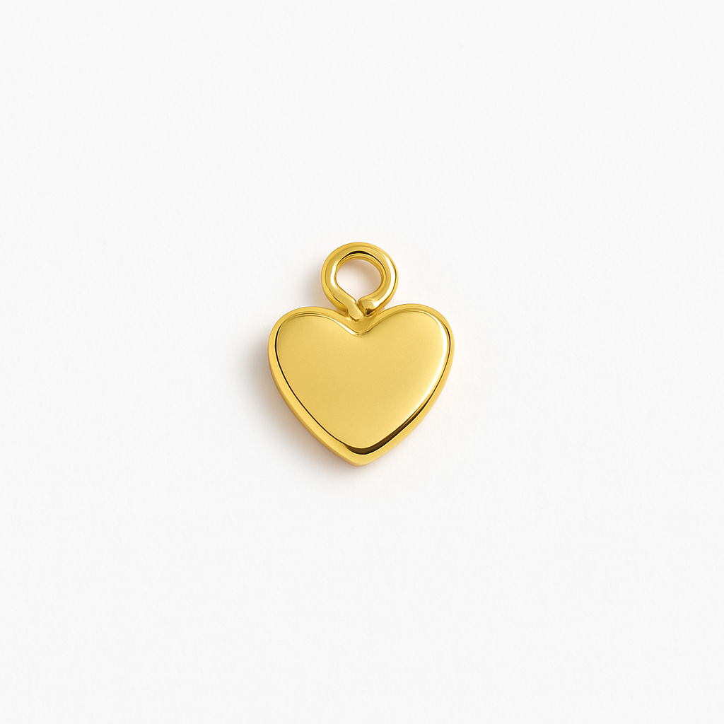 Dije Corazón Dorado Baño Oro 14K | Símbolo de Amor y Conexión