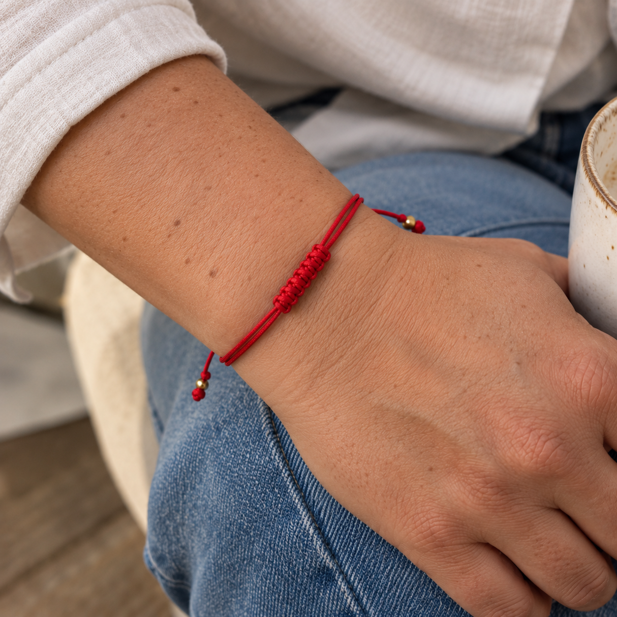 Pulsera Hilo Rojo 7 Nudos | Protección, Equilibrio y Unión