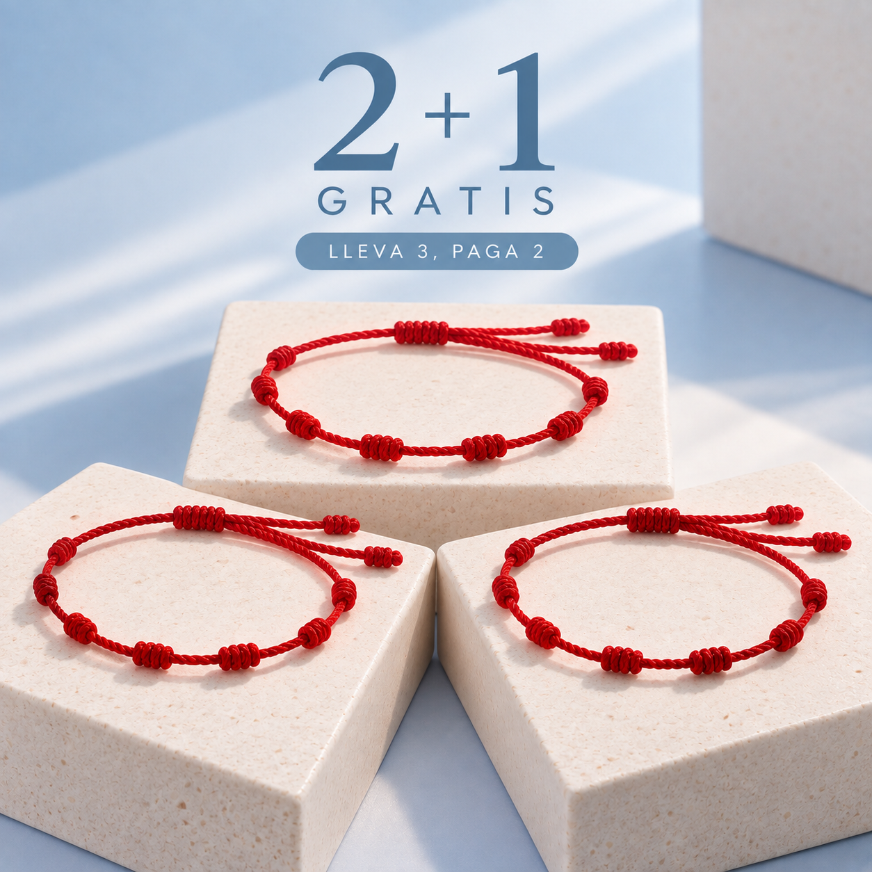 Pulseras Hilo Rojo 7 Nudos | Protección y Buena Energía