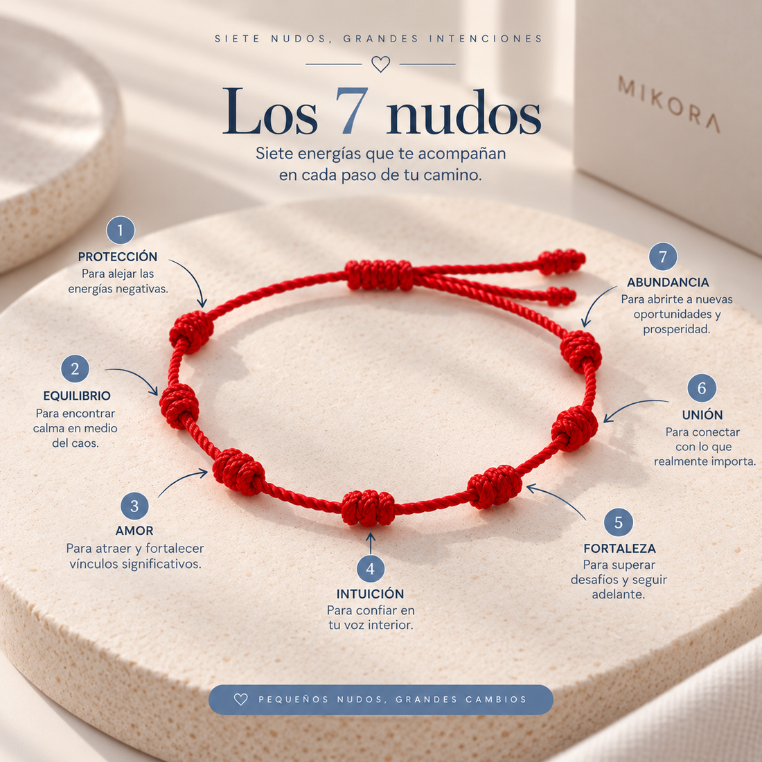 Pulseras Hilo Rojo 7 Nudos | Protección y Buena Energía