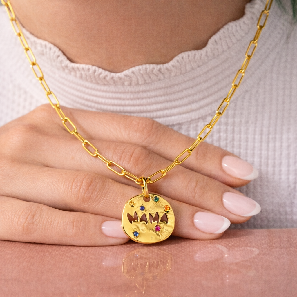 Collar Mamá Baño Oro