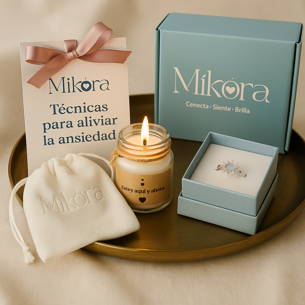 Reduce tu ansiedad: Caja ritual con anillo anti-ansiedad y ritual de calma 🧘‍♀️
