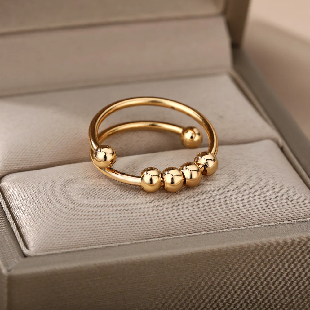 Anillo Bolitas Ajustable: Alivia tu estrés y ansiedad 🧘‍♀️