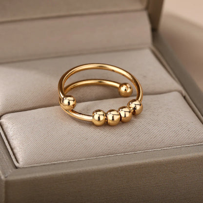 Anillo Bolitas Ajustable: Alivia tu estrés y ansiedad 🧘‍♀️