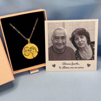 Collar Grabado Personalizado | Lleva a Tus Abuelitos Siempre Contigo ✨