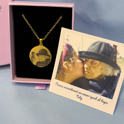 Collar Grabado Personalizado | Lleva a Tus Abuelitos Siempre Contigo ✨
