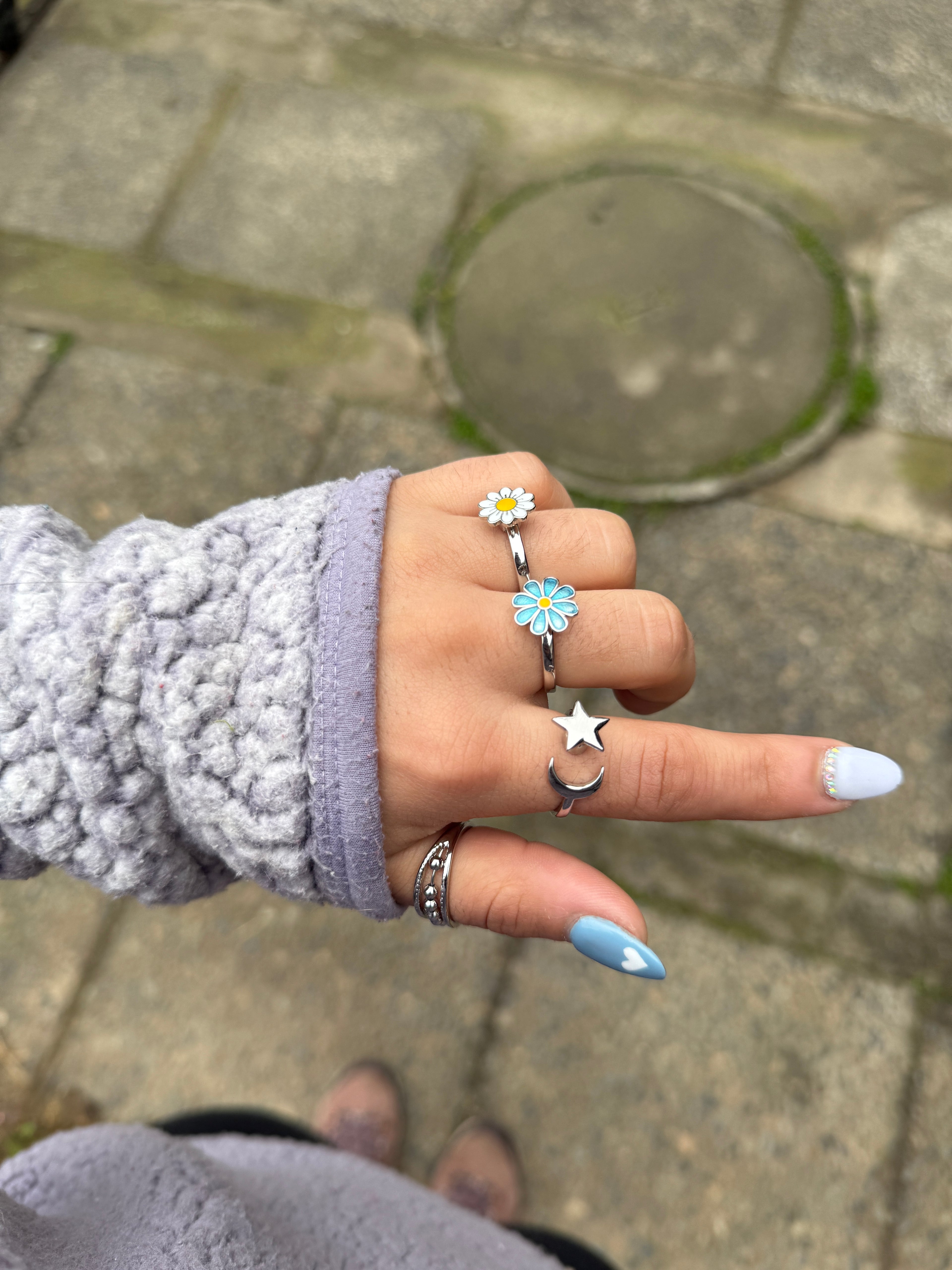 Anillo Giratorio Talla Ajustable 💍┃ Perfectos para calmar ansiedad y evitar mordida de uñas 🧘‍♀️