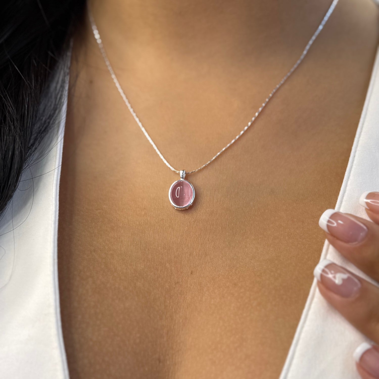 Collar Piedra Luna Plata Ley 925 | Amor Sereno 🌙
