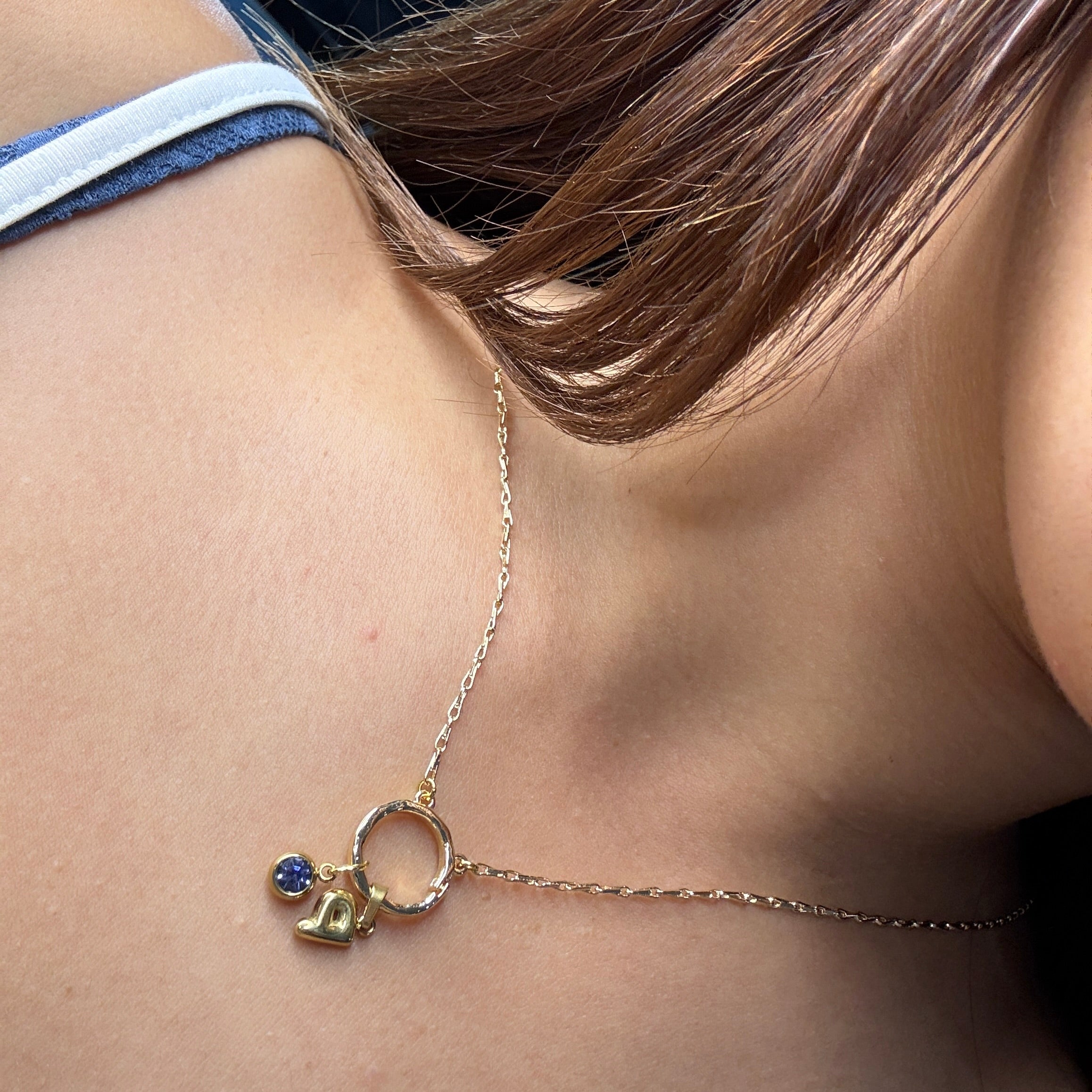 Collar Inicial + Piedra Cumpleaños