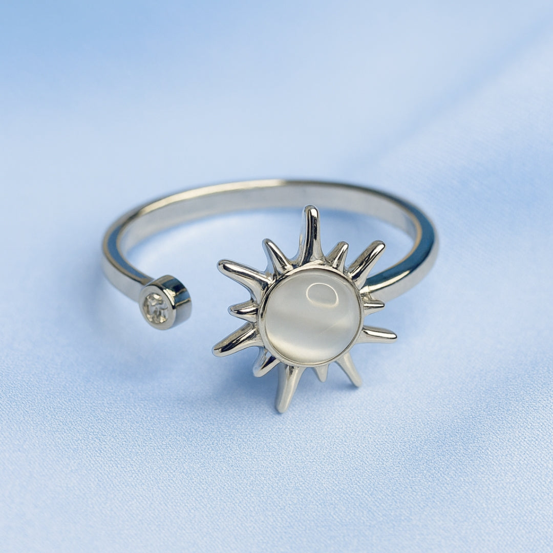 Anillo Sol Ópalo Giratorio: Alivia tu estrés y ansiedad 🧘‍♀️