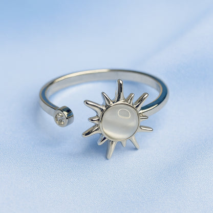 Anillo Sol Ópalo Giratorio: Alivia tu estrés y ansiedad 🧘‍♀️