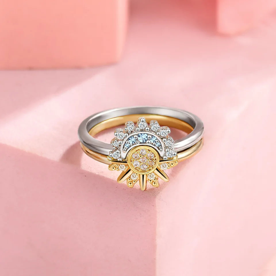 Para mi mejor amiga: Anillos Sol 🌞 y Luna 🌜 1+1 Gratis