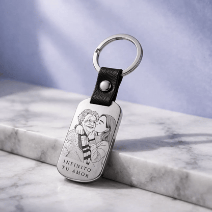 Llavero Premium Amor Eterno 🩷 + Foto Polaroid Gratis 🌟