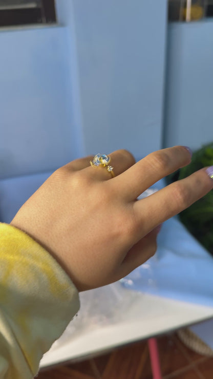 Anillo Mariposa Azul Giratoria Ajustable: Alivia tu estrés y ansiedad 🧘‍♀️
