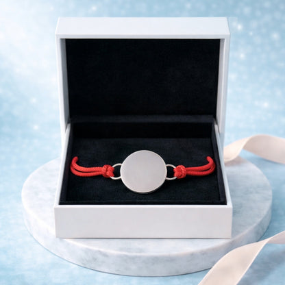 Pulsera Circular de Hilo Rojo Personalizada + Foto + Cajita Gratis 🌟